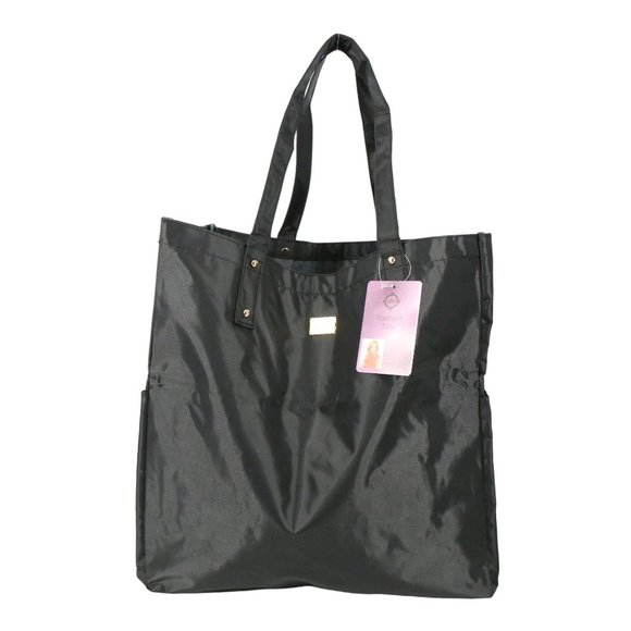 Joy Mangano JM New York Expandable Black Fashion Shopper Tote Bag NWT - Picture 1 of 5